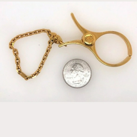 AUTHENTIC HERMES GOLD TONE KEYCHAIN ACCESSORY - Picture 6 of 8
